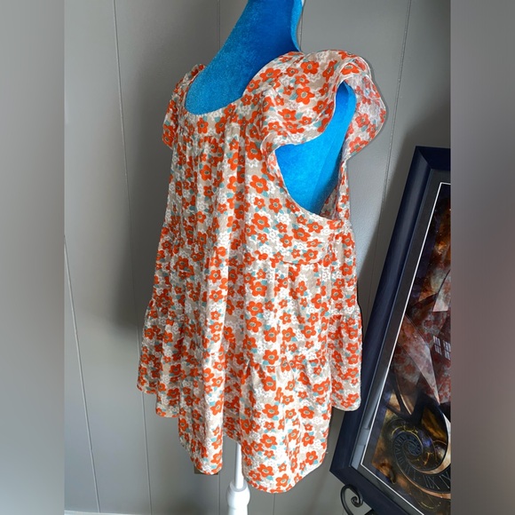 ENTRO square neck floral mini dress. - Picture 5 of 12